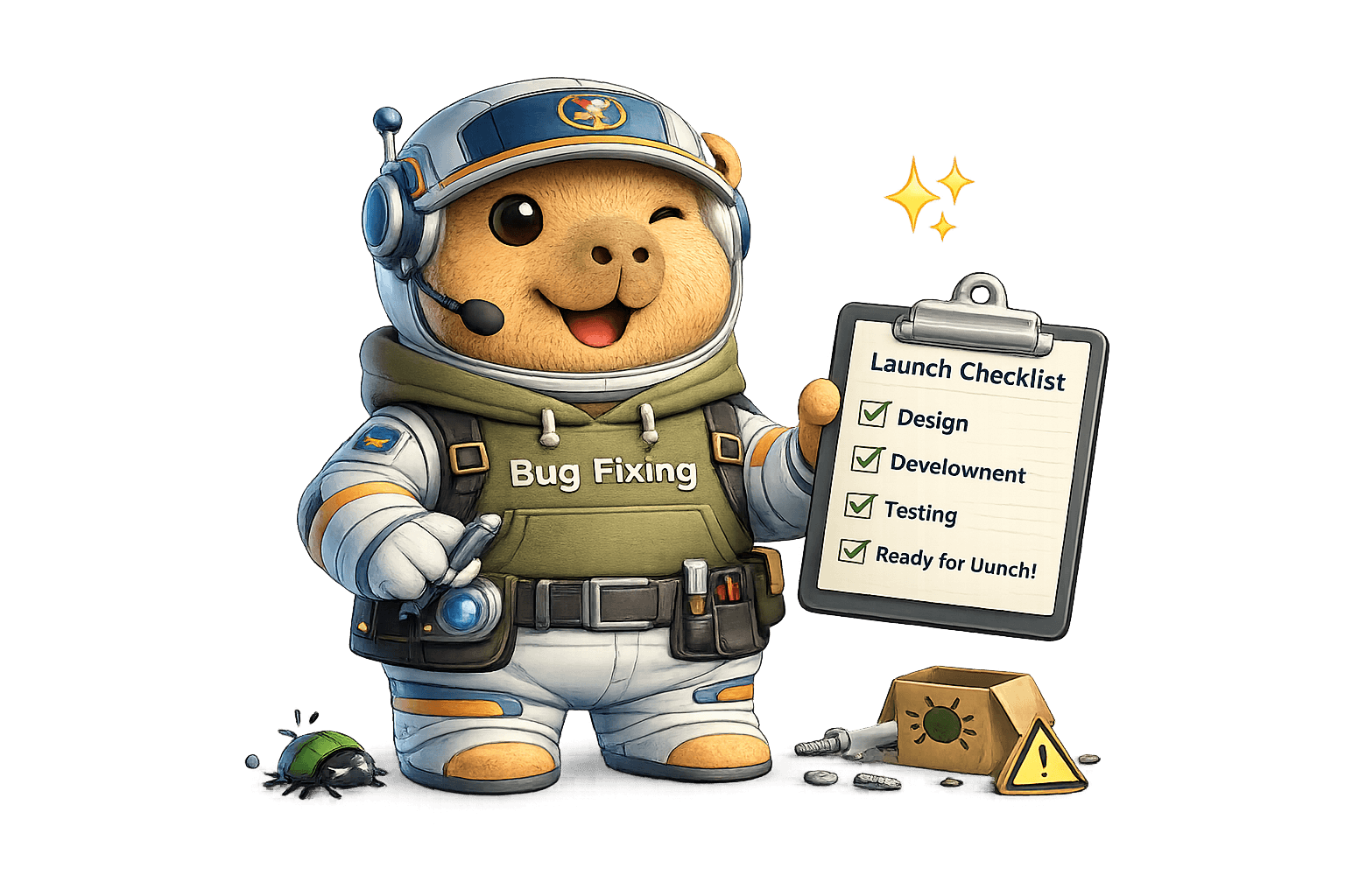 Capybara mascot for Discover step