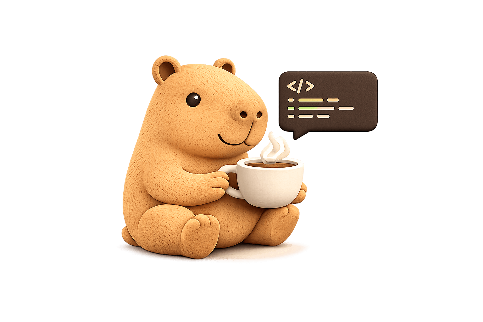 Tiny capybara mascot